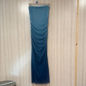 Elegant Blue Ombre Women's Dress